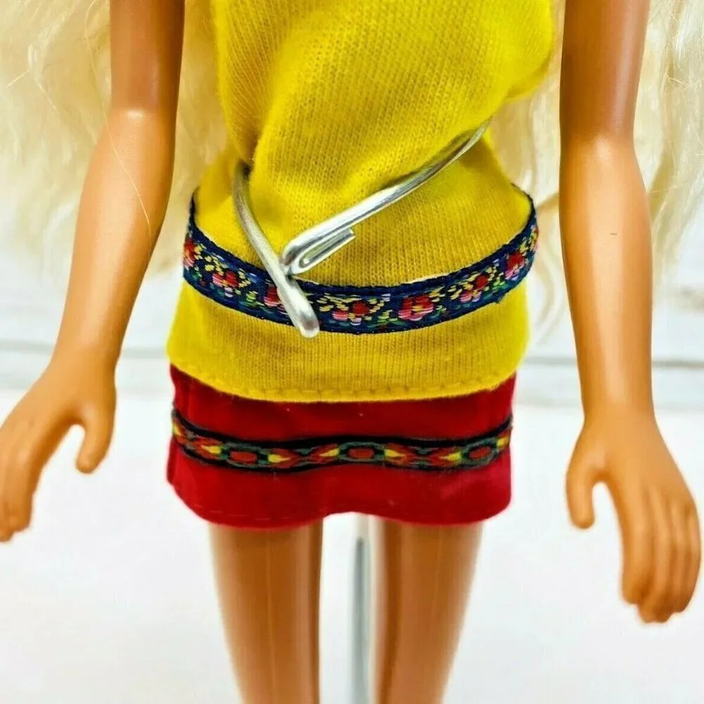 MATTEL BARBIE Doll Long Blonde Hair Blue Eyes Two Piece Outfit 12" Tall Used - Picture 7 of 11